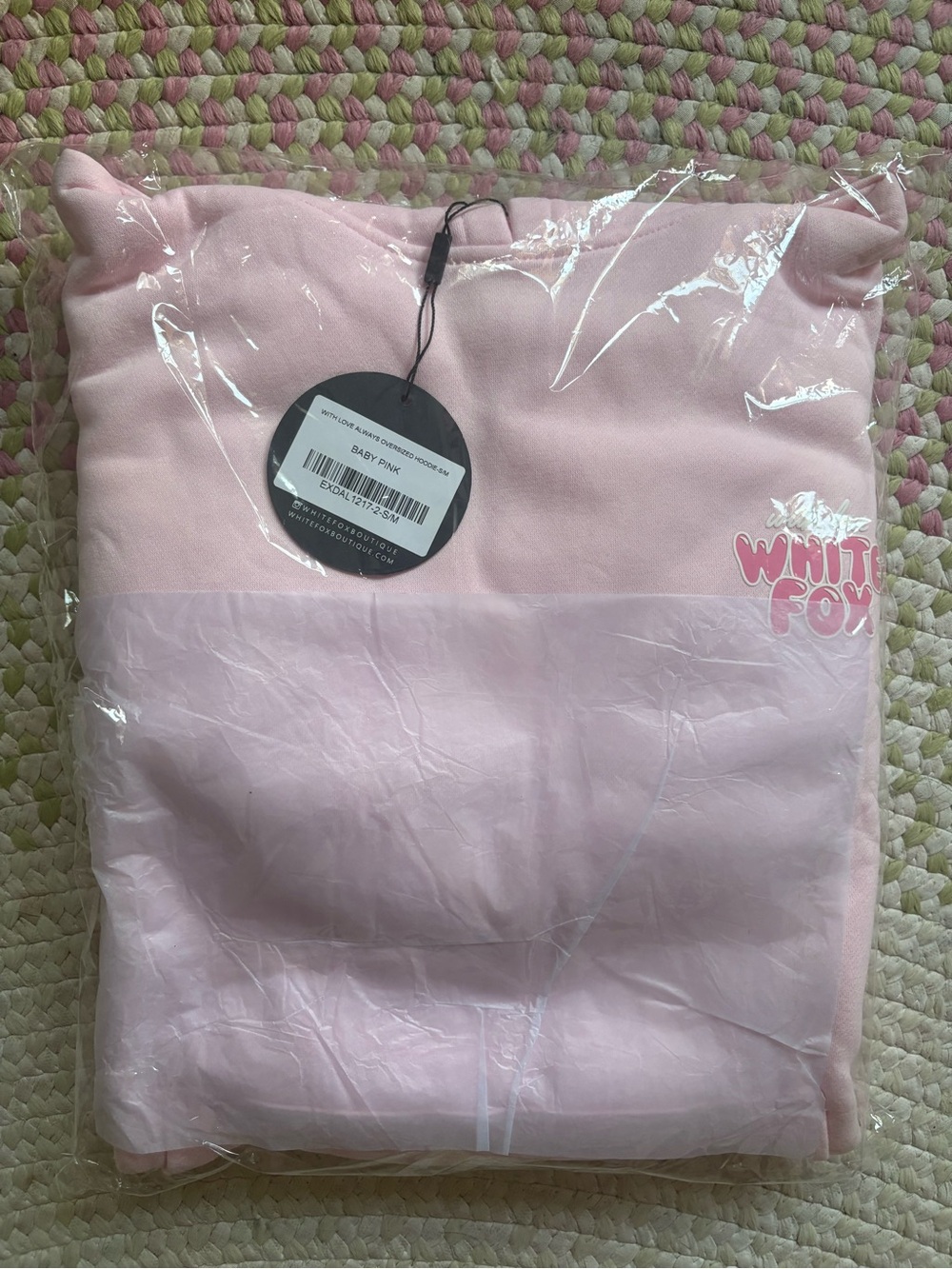 S/M NWT - White Fox Boutique Baby Pink Pullover Hoodie